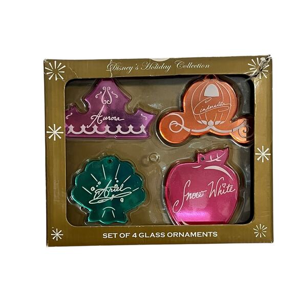Disney Parks Princess Icons Mirror Ornaments Set - Picture 1 of 4